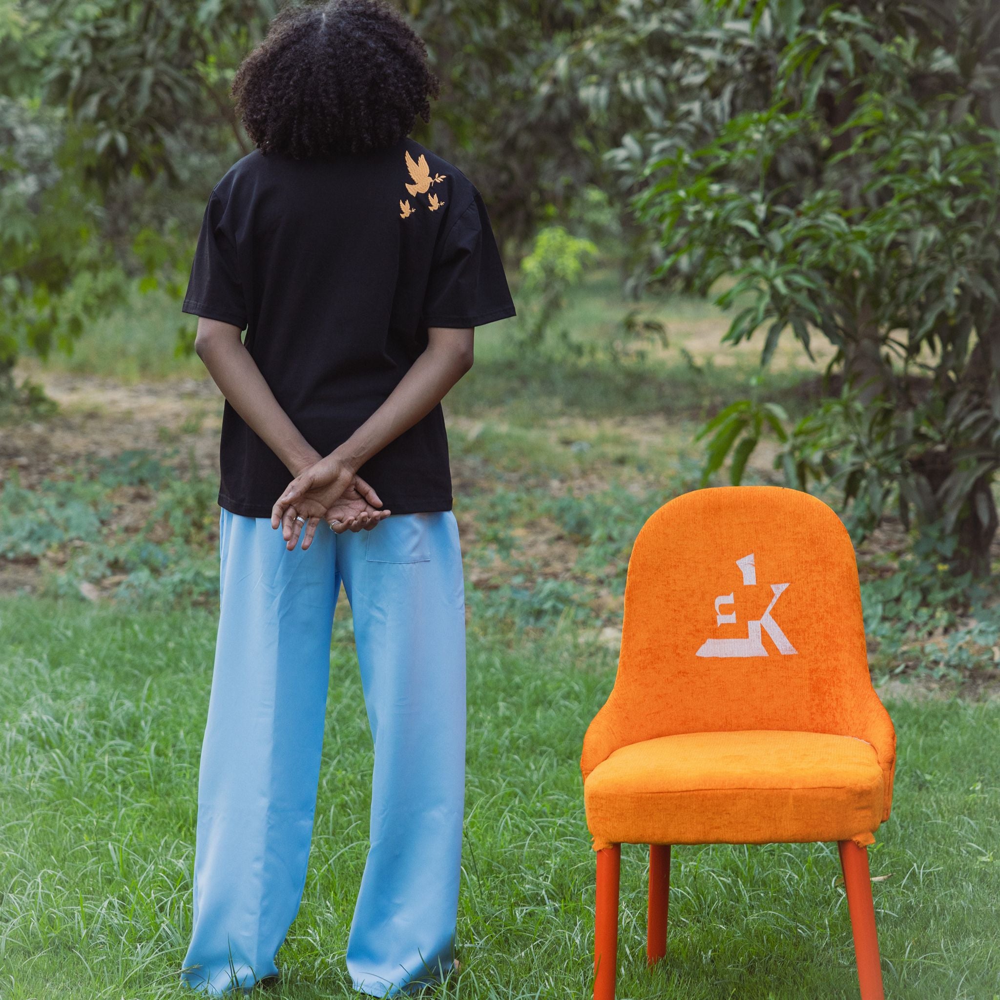 Black Oversized T-Shirt & Pants Set